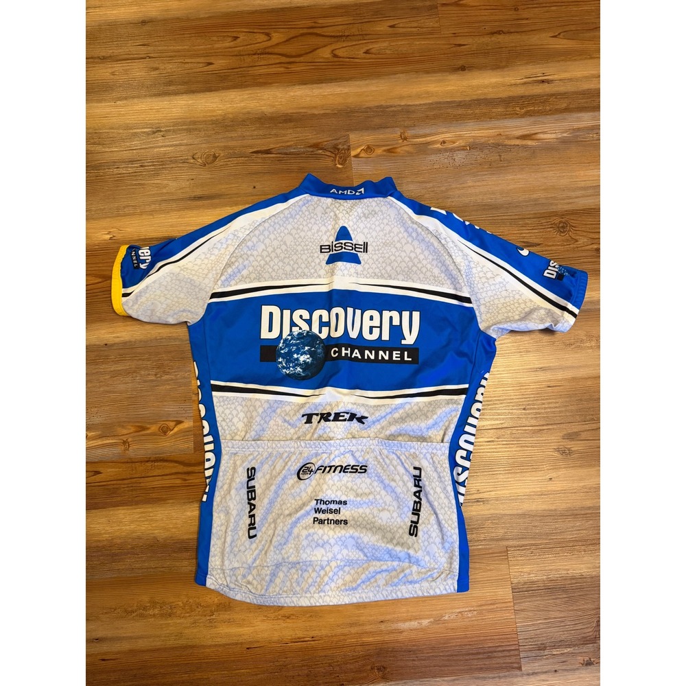Nike Discovery Channel Pro Cycling Team Jersey Mens XL Blue White - Picture 2 of 7